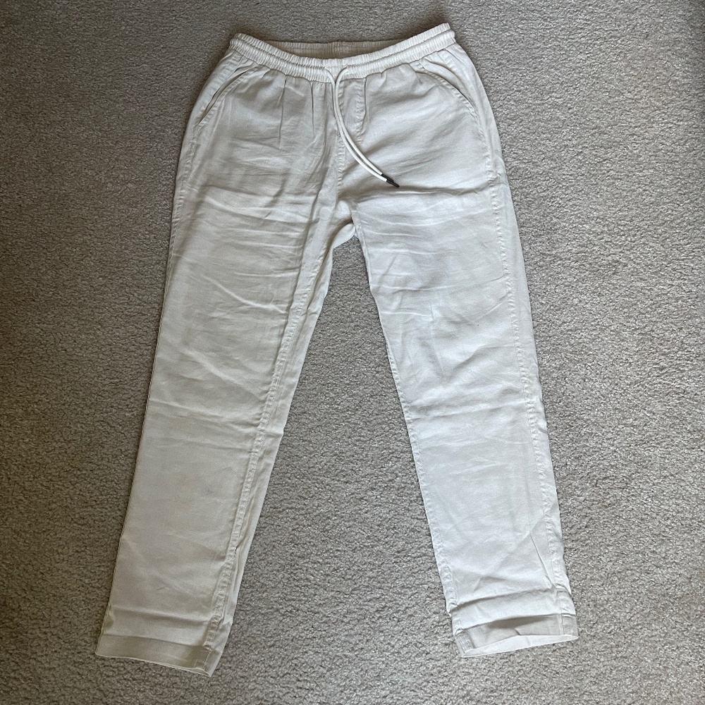 Dandy Del Mar Brisa Linen Pant - Vintage Ivory (Medium)